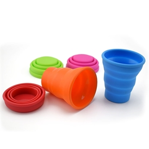 Mini Silicone Folding Water Cup with Lid