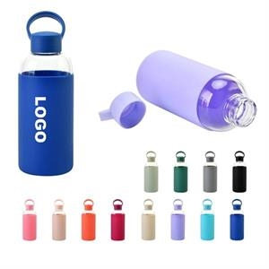 Glass Water Bottle With Silicone Sleeve