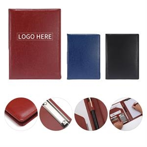 Multifunctional Leather Padfolio Binder w/ Caculator