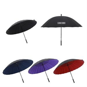 24 Bone Double Layer Straight Handle Umbrella