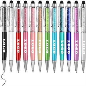 2 In 1 Stylus Crystal Ballpoint Pen