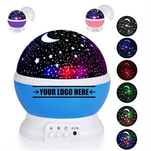 Rotating Star Sky Moon Light Projector Night Lamp