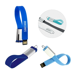 Silicone Keychain Wristband USB Flash Drive