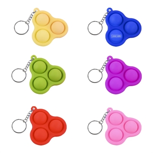 Mini Push Pop Bubble Fidget With Key Chain