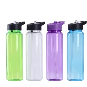 23 Oz Plastic Straw Water Bottle