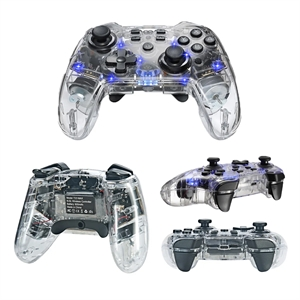 Clear Game Wireless Controller Joystick Dual Vibration