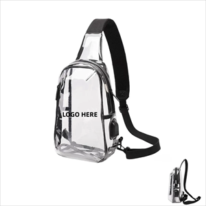 Clear Transparent PVC Crossbody Stadium Bag