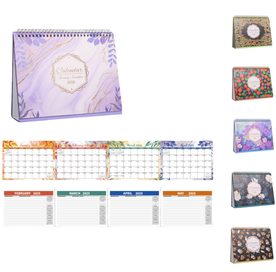 2025 Desk Calendar - Monthly Pages