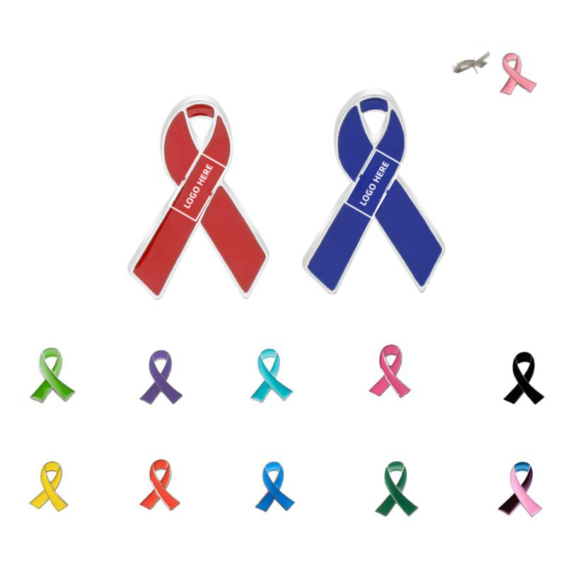 Multicolor Awareness Ribbon Lapel Pin - Full Color