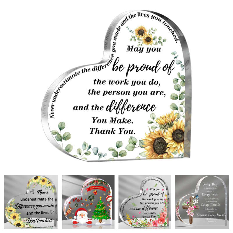 Custom Acrylic Keepsake/Award Clear Ornament