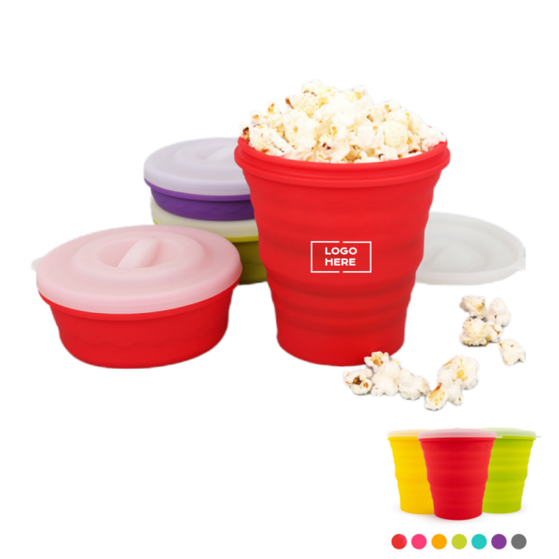 Silicone Popcorn Container Bowl - Microwave Safe