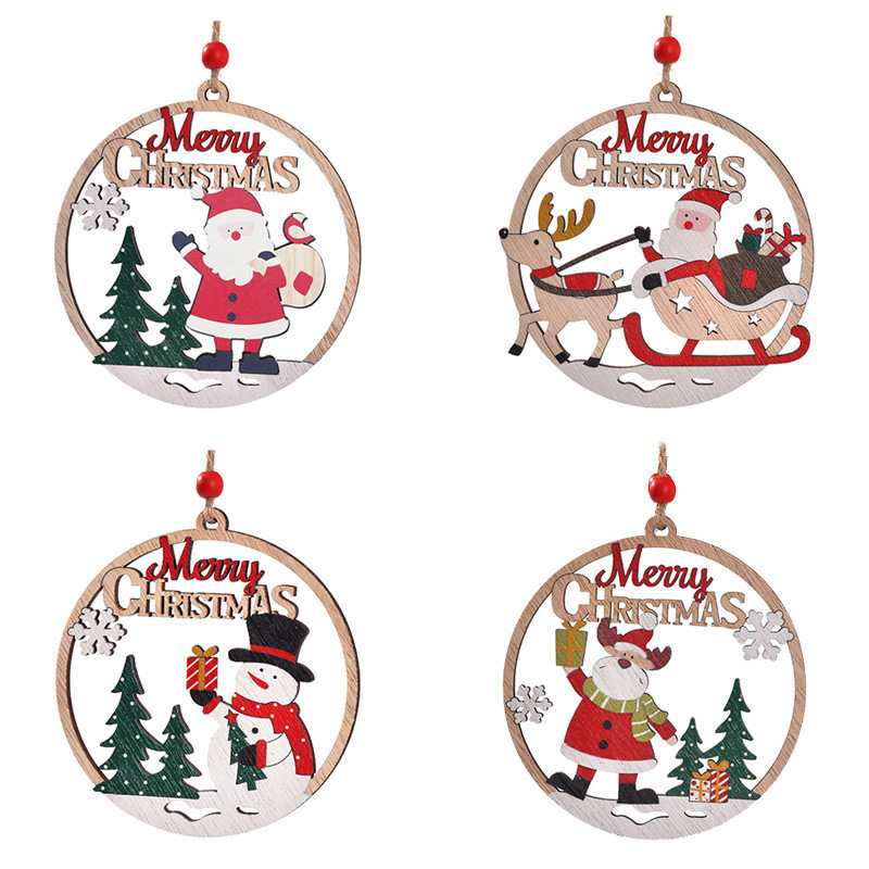 Wooden Hollow Ornaments Pendant Decoration