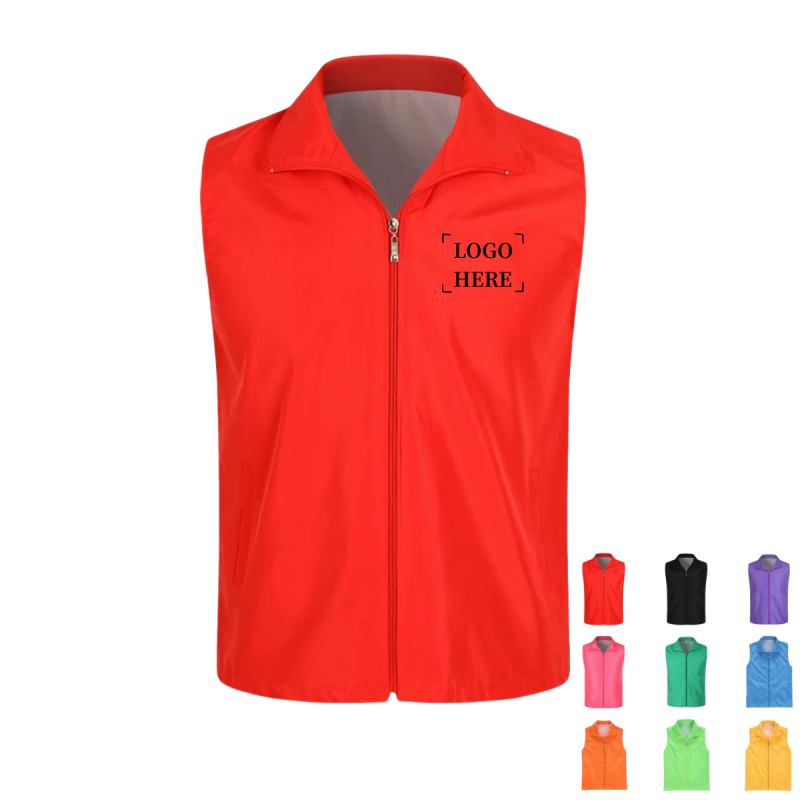 Work Uniform Volunteer Vest with Zipper