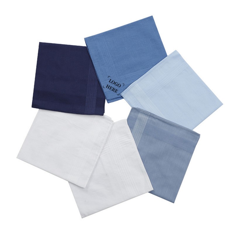 100% Soft Cotton Pocket Squares Plain Handkerchief